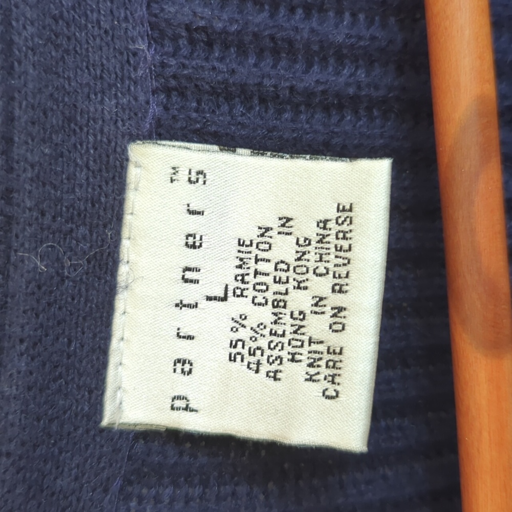 Partners Ribbed Navy Cardigan - Picture 2 of 4